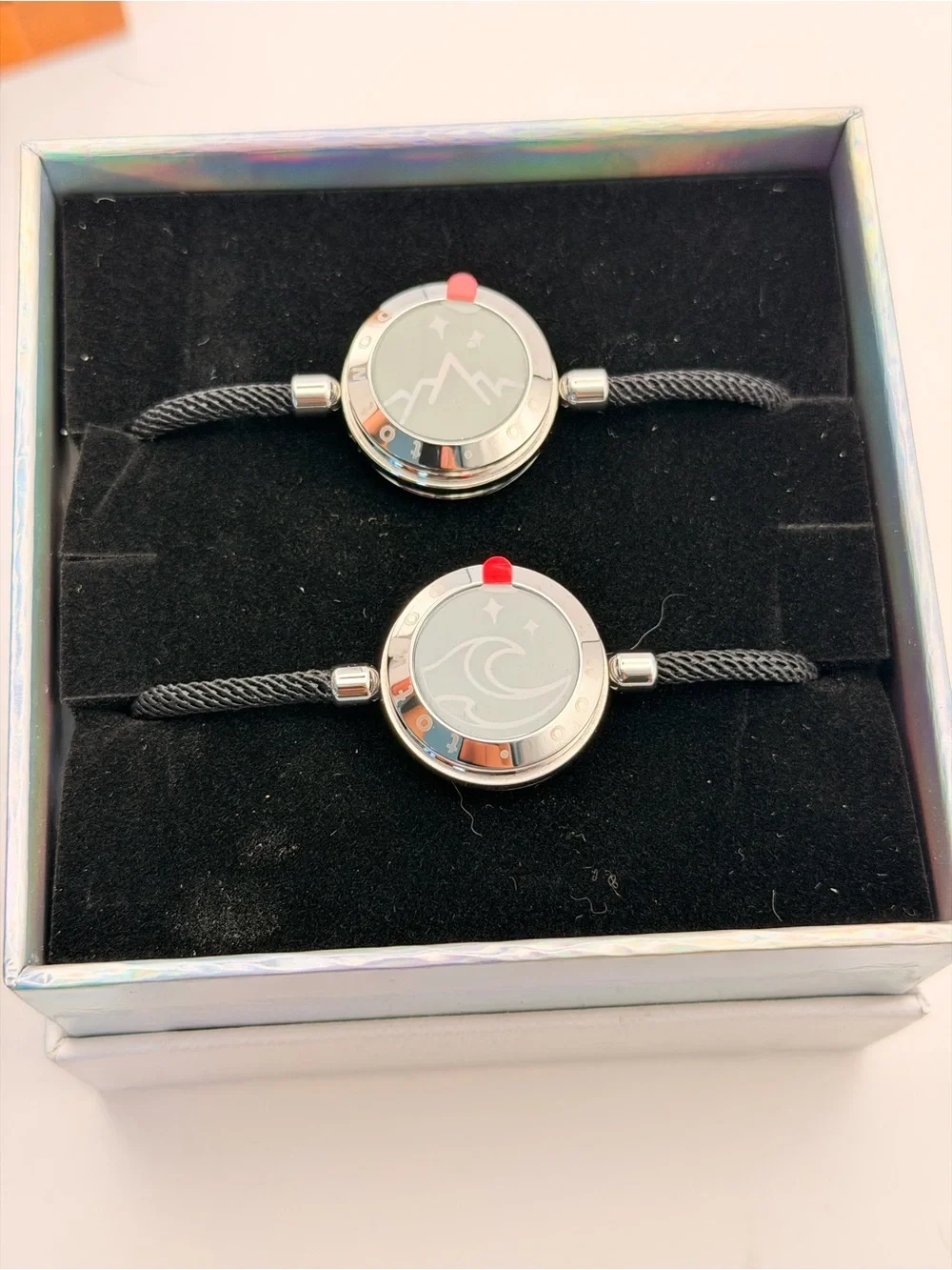 TOTWOO SMART JEWELRY, Mountain&Sea vibration (Milan rope):Mountain(silver) +Sea